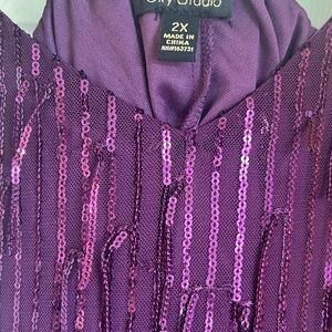 Purple Sequin Top